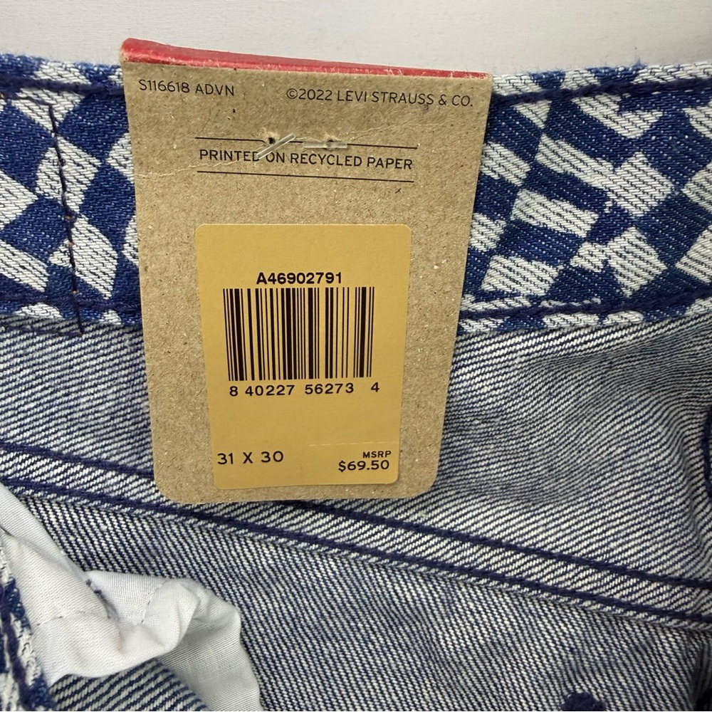 NWT Levi’s Jeans Middy Straight Denim Irregular Geometric, size 31x30 - Picture 5 of 13